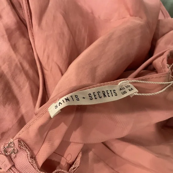 saints + secrets Rose Long Sleeve Ruffle-Hem Dress - Picture 12 of 12